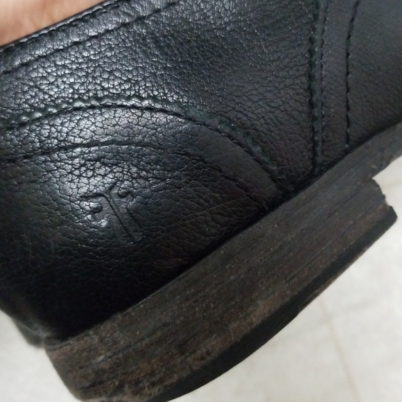 FRYE Black Leather Wingtip Oxford Lace Up Shoes - Picture 3 of 6